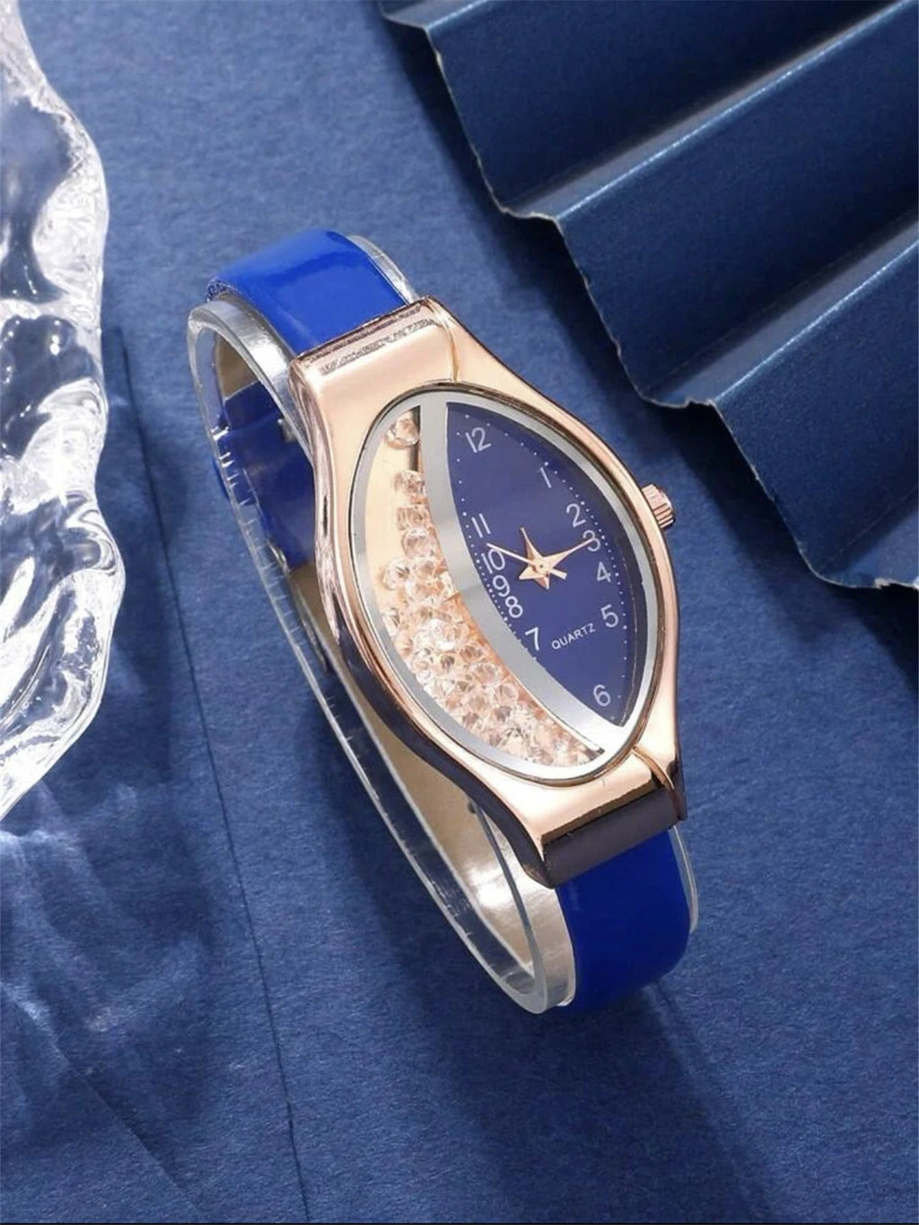 5PCS Set Fashion Women Korean Version Versatile Elliptical Quicksand Digital Women's Quartz Watch Watch Womens Necklace Earrings - troupe de luxe5PCS Set Fashion Women Korean Version Versatile Elliptical Quicksand Digital Women's Quartz Watch Watch Womens Necklace Earrings