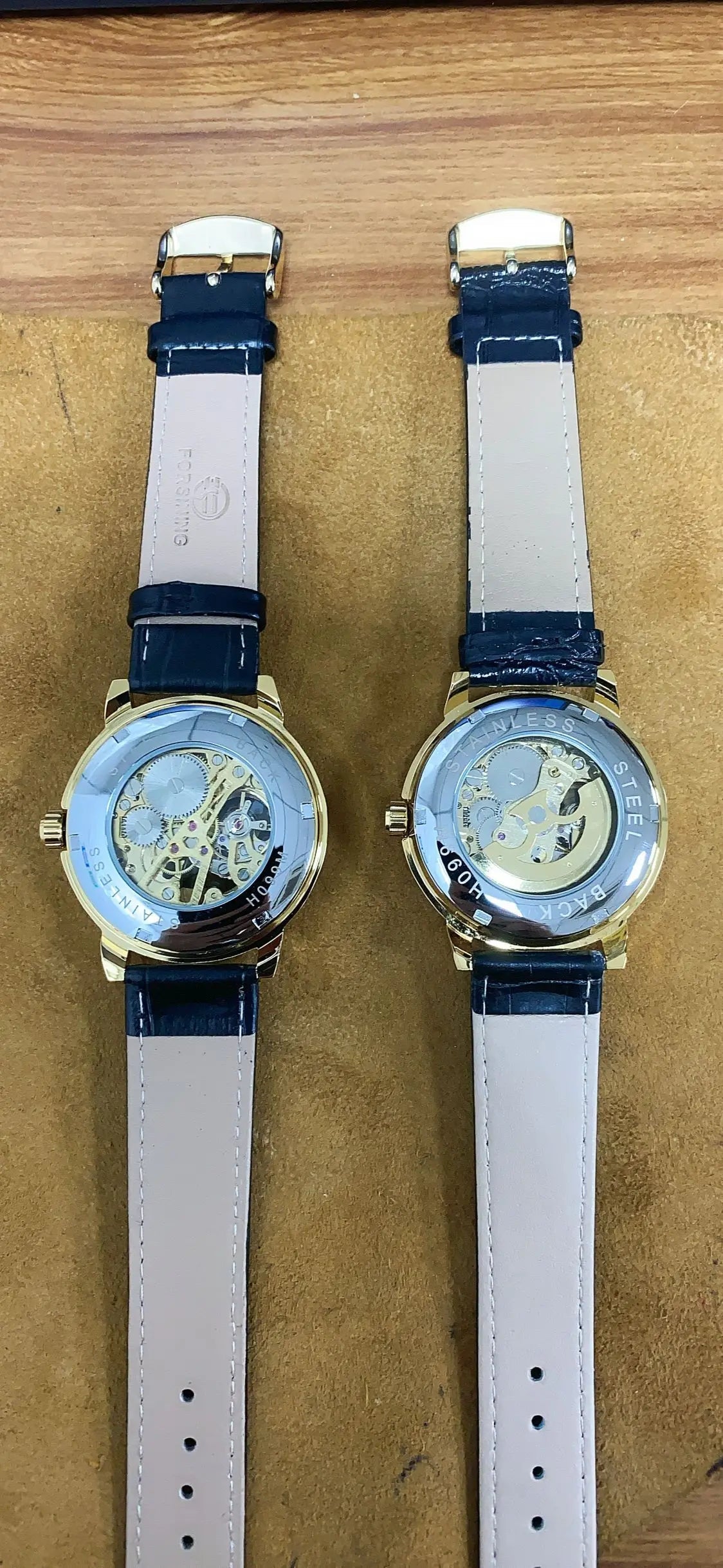 Forsining 2022 3d Logo Design Hollow Engraving Black Gold Case Leather Skeleton Mechanical Watches Men Brand Heren - troupe de luxeForsining 2022 3d Logo Design Hollow Engraving Black Gold Case Leather Skeleton Mechanical Watches Men Brand Heren