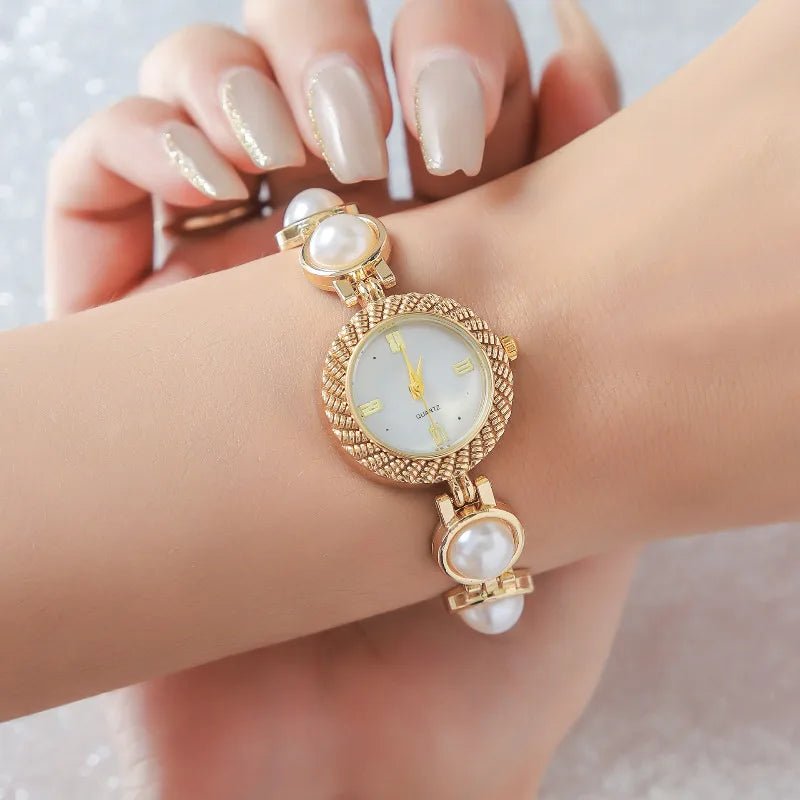 Ladies Watch, Fashion, Exquisite Versatile Pearl Bracelet Quartz Watch - troupe de luxeLadies Watch, Fashion, Exquisite Versatile Pearl Bracelet Quartz Watch