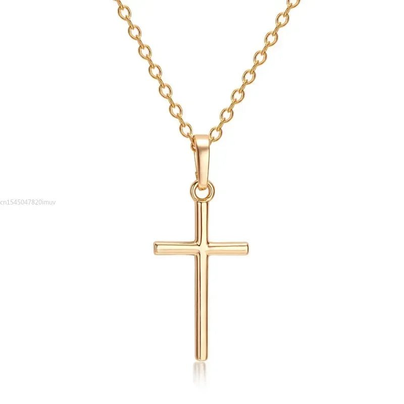 Luxury Zircon Cross Pendants Necklace Fashion Light Golden Silver Color for Men Women Jewelry Chain Accessory - troupe de luxeLuxury Zircon Cross Pendants Necklace Fashion Light Golden Silver Color for Men Women Jewelry Chain Accessory