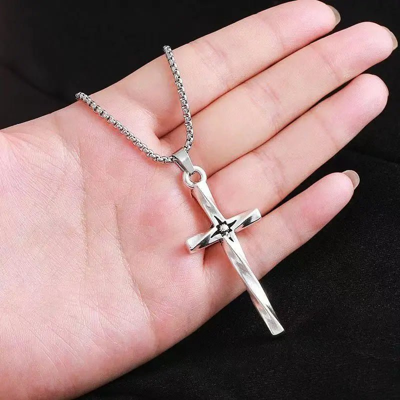 Luxury Zircon Cross Pendants Necklace Fashion Light Golden Silver Color for Men Women Jewelry Chain Accessory - troupe de luxeLuxury Zircon Cross Pendants Necklace Fashion Light Golden Silver Color for Men Women Jewelry Chain Accessory