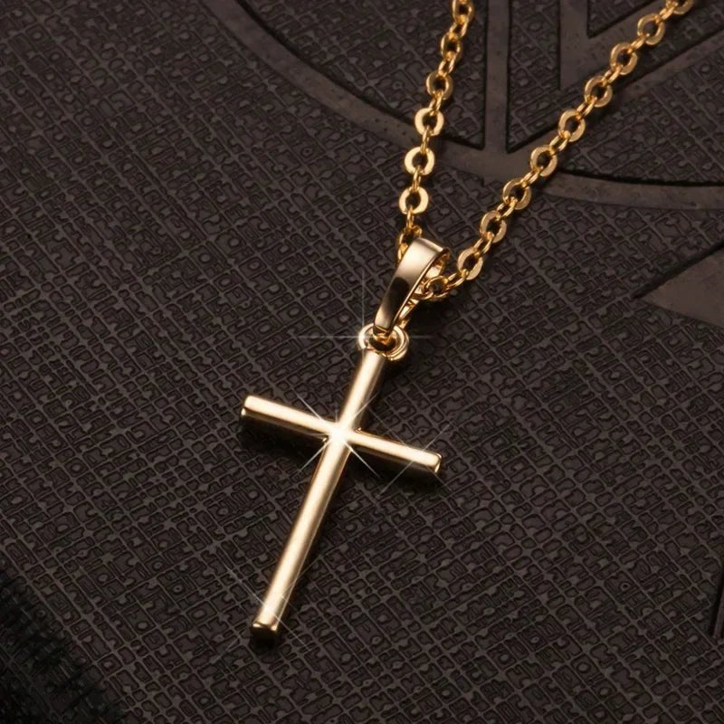 Luxury Zircon Cross Pendants Necklace Fashion Light Golden Silver Color for Men Women Jewelry Chain Accessory - troupe de luxeLuxury Zircon Cross Pendants Necklace Fashion Light Golden Silver Color for Men Women Jewelry Chain Accessory