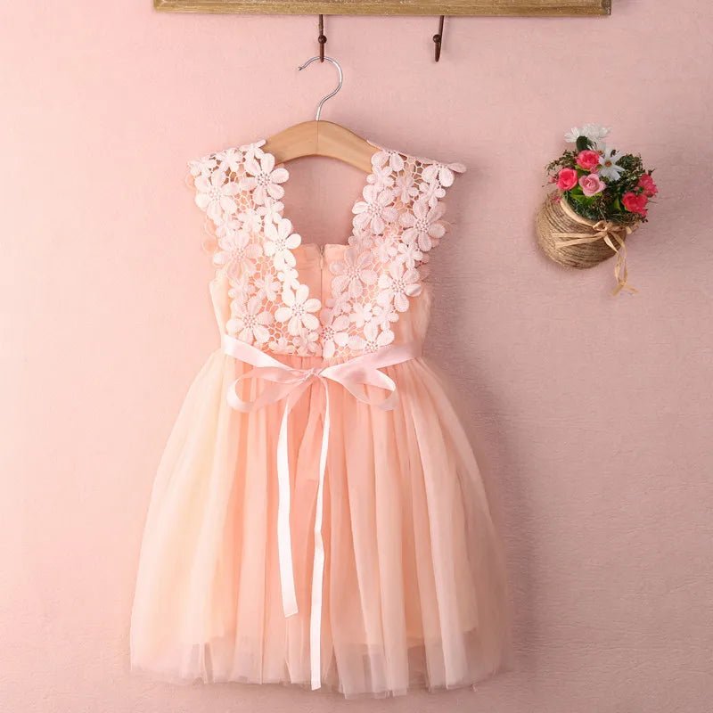 New XMAS Baby Girls Party Lace Tulle Flower Gown Fancy Dridesmaid Dress Sundress Girls Thanksgiving Dress - troupe de luxeNew XMAS Baby Girls Party Lace Tulle Flower Gown Fancy Dridesmaid Dress Sundress Girls Thanksgiving Dress