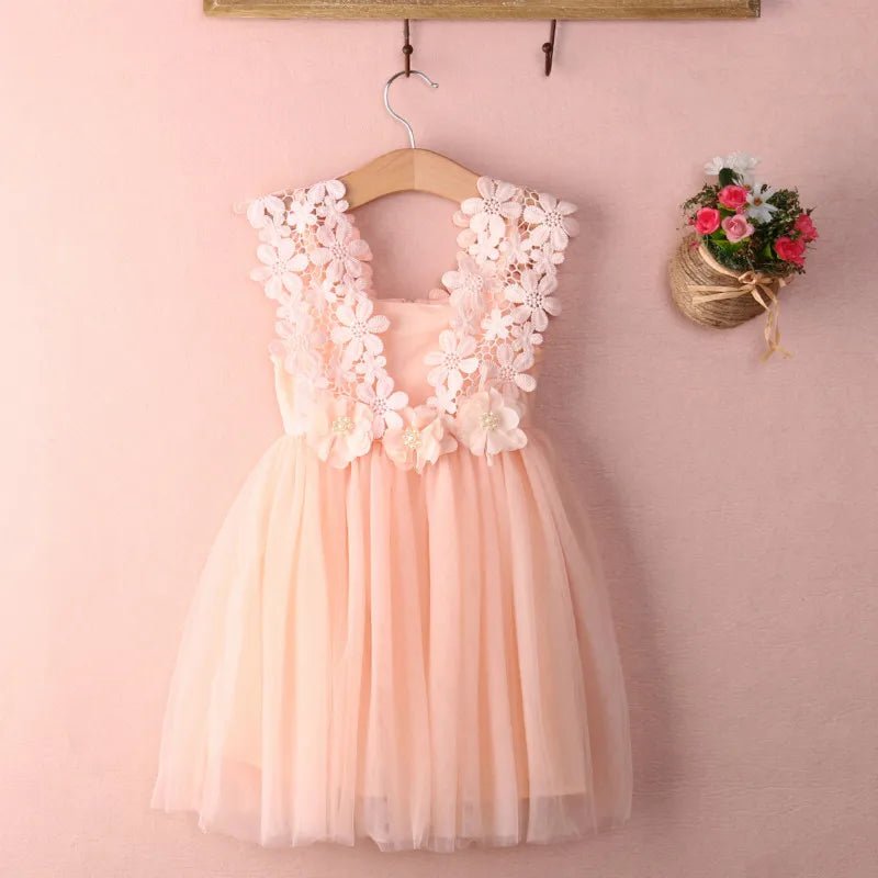 New XMAS Baby Girls Party Lace Tulle Flower Gown Fancy Dridesmaid Dress Sundress Girls Thanksgiving Dress - troupe de luxeNew XMAS Baby Girls Party Lace Tulle Flower Gown Fancy Dridesmaid Dress Sundress Girls Thanksgiving Dress