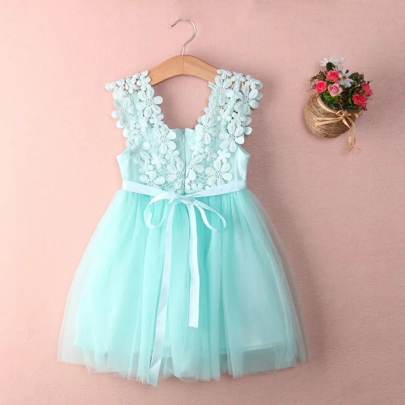 New XMAS Baby Girls Party Lace Tulle Flower Gown Fancy Dridesmaid Dress Sundress Girls Thanksgiving Dress - troupe de luxeNew XMAS Baby Girls Party Lace Tulle Flower Gown Fancy Dridesmaid Dress Sundress Girls Thanksgiving Dress
